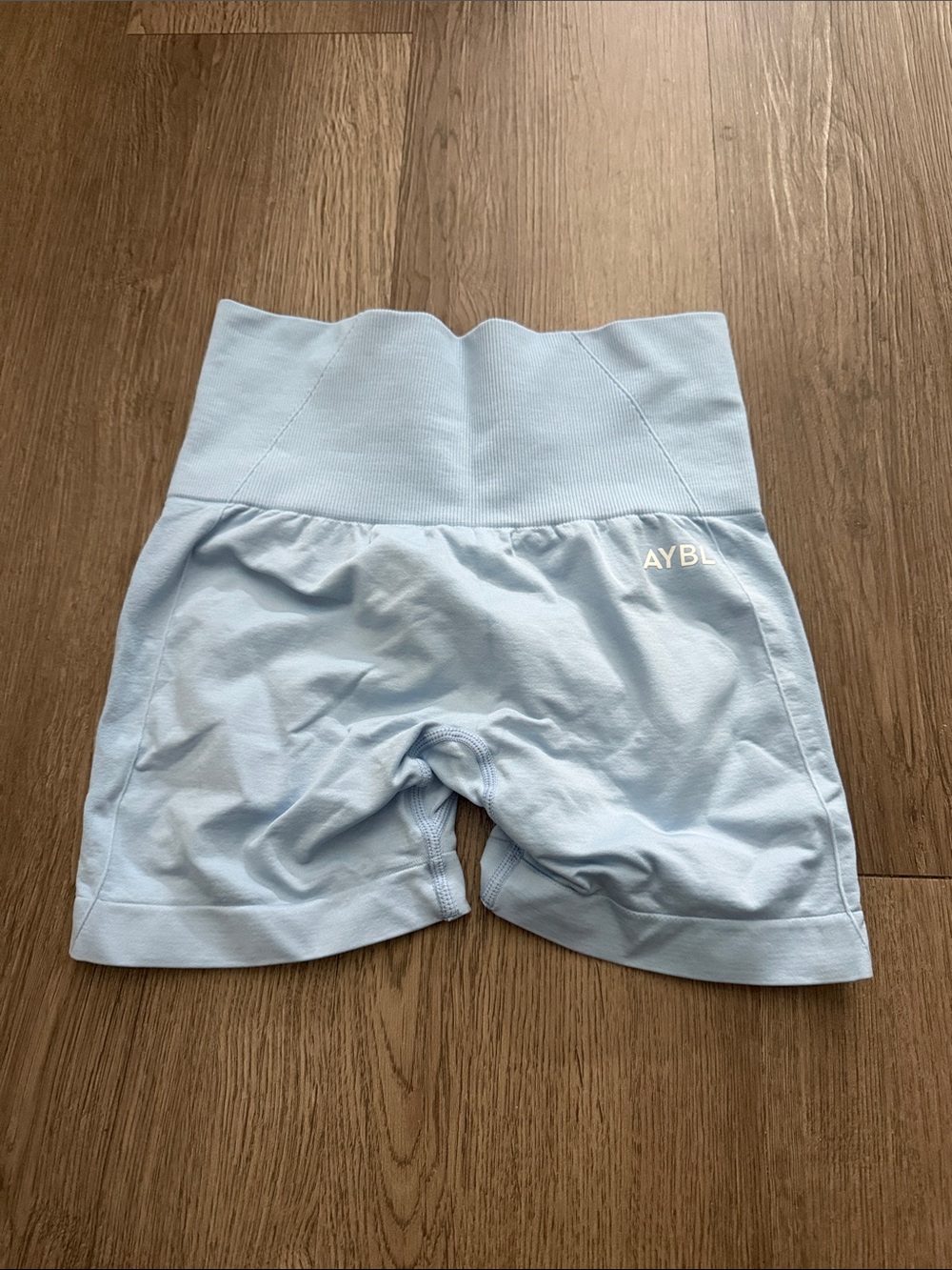 AYBL Powder Blue High-Waist Bike Shorts